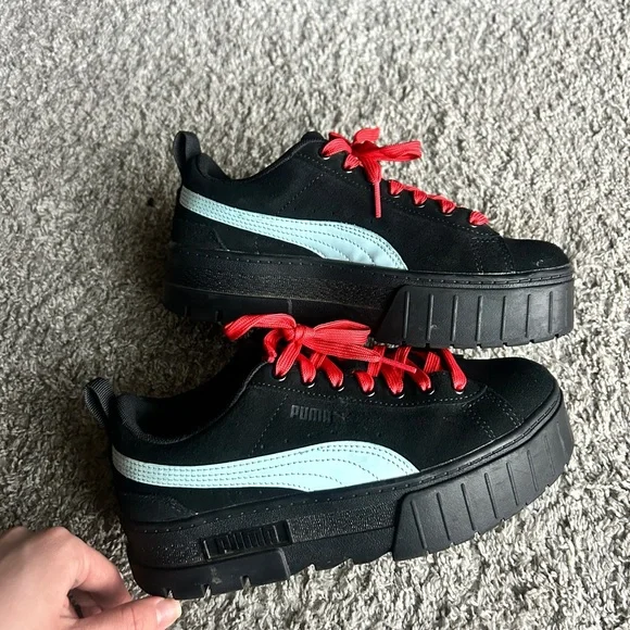 Puma Dua Lipa Suede Platform Sneakers - Picture 2 of 6